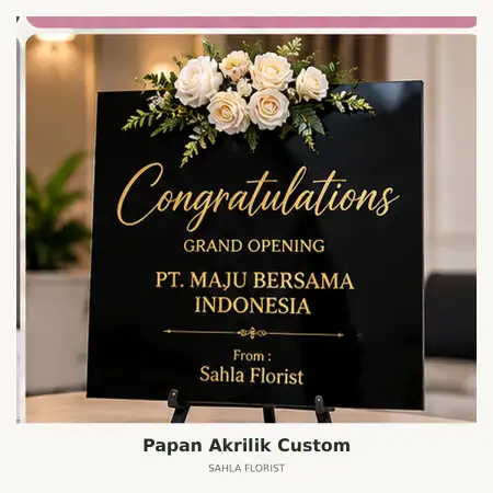 Papan Bunga Akrilik Wirobrajan